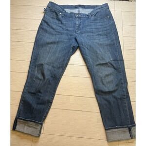 Rock & Republic Ladies Cropped Cuffed‎ Mid Rise Denim Jeans. Sz 12